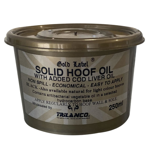 Gold Label Solid Hoof Oil 500ml Black