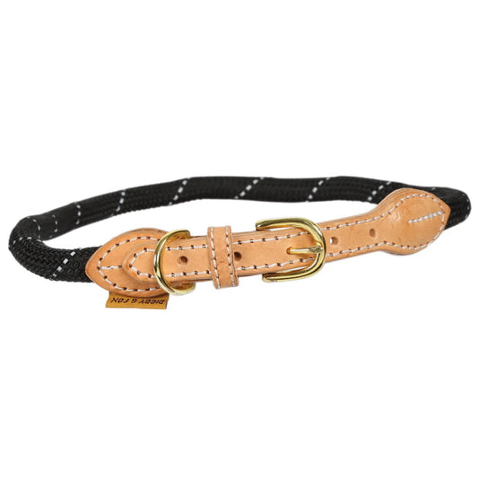 Digby & Fox Reflective Dog Collar Black