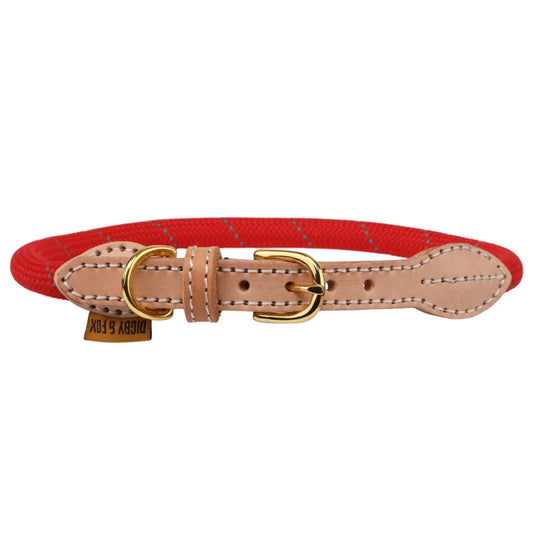 Digby & Fox Reflective Dog Collar Red