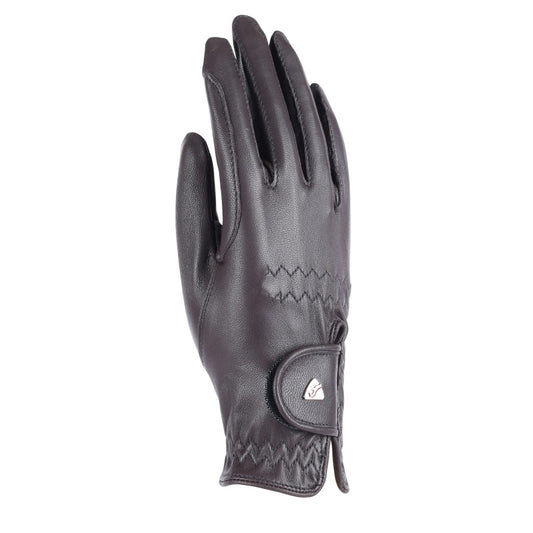 Aubrion Leather Riding Gloves Brown