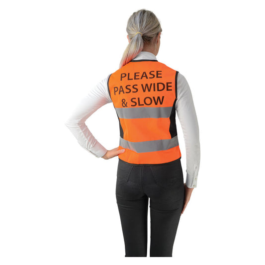 HyViz Waistcoat Please Pass Wide & Slow Orange/Black