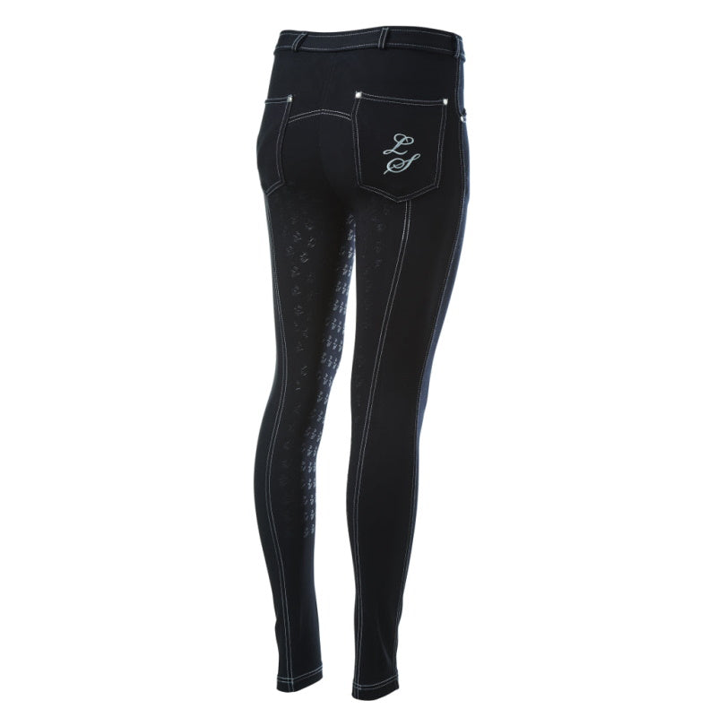 Legacy Ladies Silicone Seat Breech Black/Silver