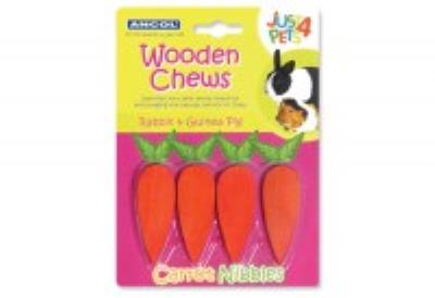 Just 4 Pets: Wooden Chew Carrot Nibbles