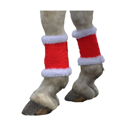 Hy Christmas Santa Horse Leg Wraps: Cob/Full