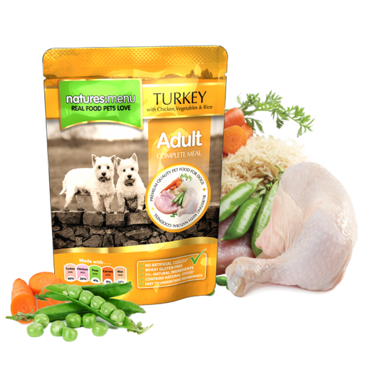 Natures Menu: Adult Pouch Turkey & Chicken 300gm