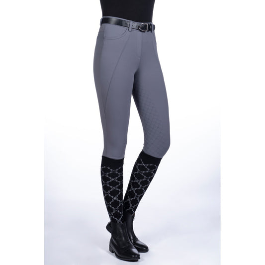 HKM Rosewood Grey Full Seat Riding Leggings