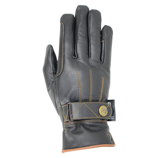 Hy Equestrian Thinsulate Leather Glove Black
