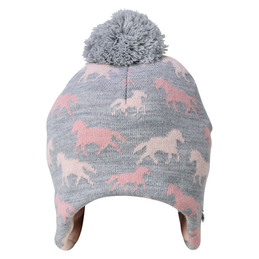 Hy Equestrian Flaine Childrens Hat: Grey/Pink