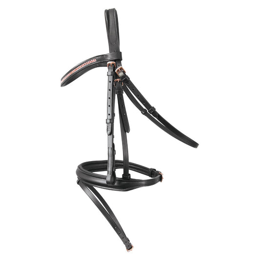 Hy Equestrian Rosciano Rose Gold/Black Bridle