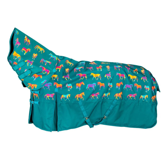 Bridleway Ontario 100g Combo Rug Teal Horse