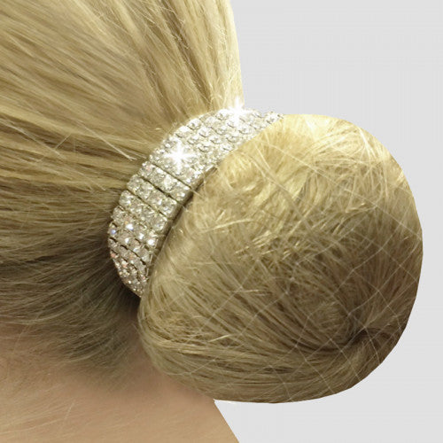 Equetech Twin Crystal Bun Ring Scrunchie