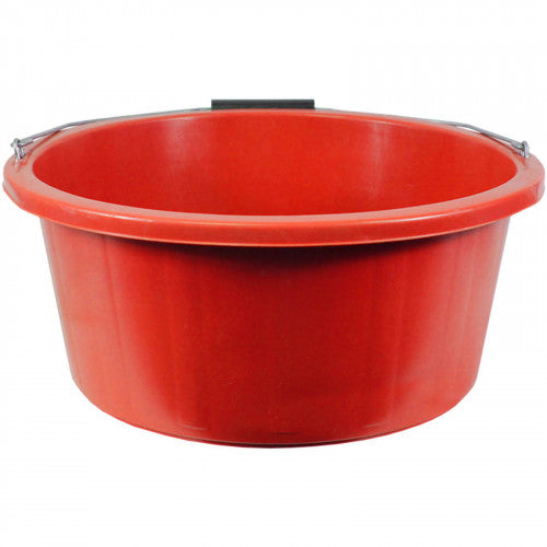Crush-Tuff: Shallow Feeder Bucket Red