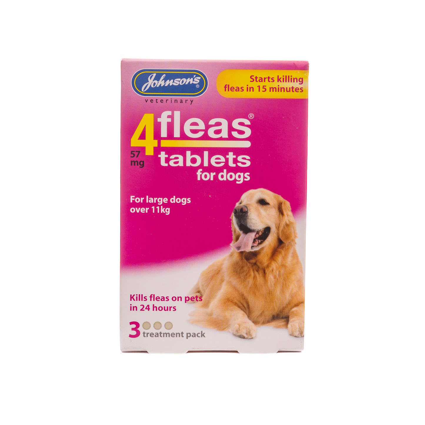 Johnsons: 4 Fleas Tablets For Dogs Over 11kg 3''s