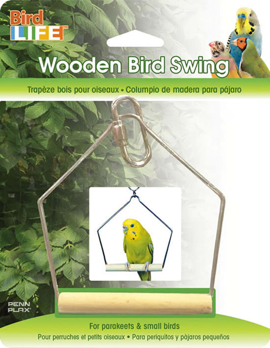 Bird Life - Wooden Swing 10x11cm/4x4.5