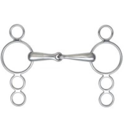 Dutch Continental 4 Ring Gag: S/Steel