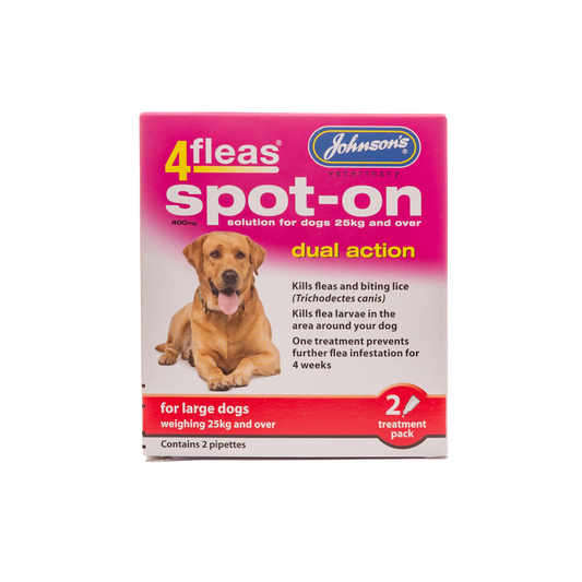 Johnsons: 4 Fleas Spot-on For Large Dogs Over 25kg 2 Treatments