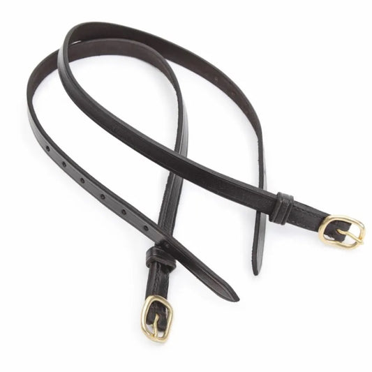 Velociti Gara Leather Spur Straps Black: Adult