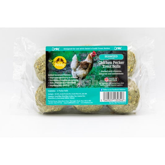 Feldy Chicken Pecker Balls 110gmx6: Seaweed
