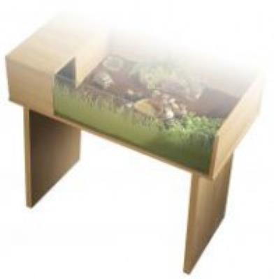 VivExotic: Viva Tortoise Table Stand Oak Finish 79x40x64cm