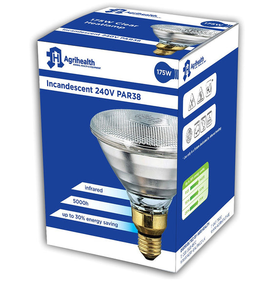 Agrihealth: Heatlamp InfraRed Clear 175w