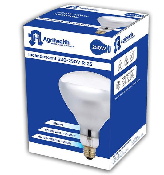 Agrihealth: Heatlamp InfraRed Clear 250w