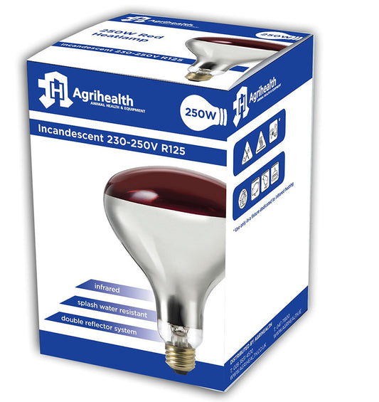 Agrihealth: Heatlamp InfraRed Red 250w