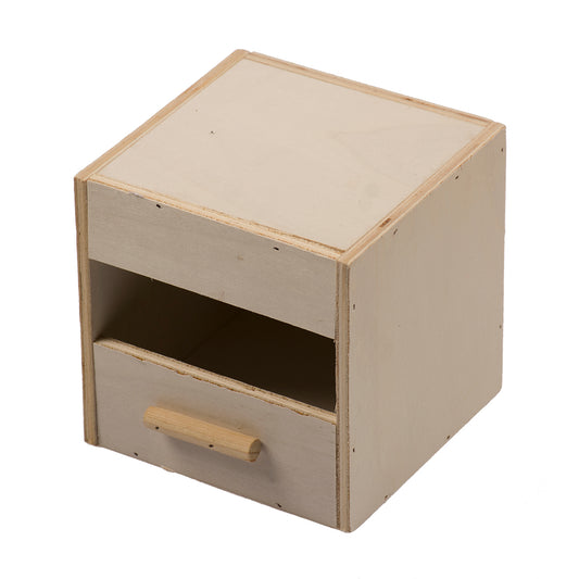 Den: Nest Box Exotiques 1/3 Opening For Aviaries 12.5x12x12.5cm