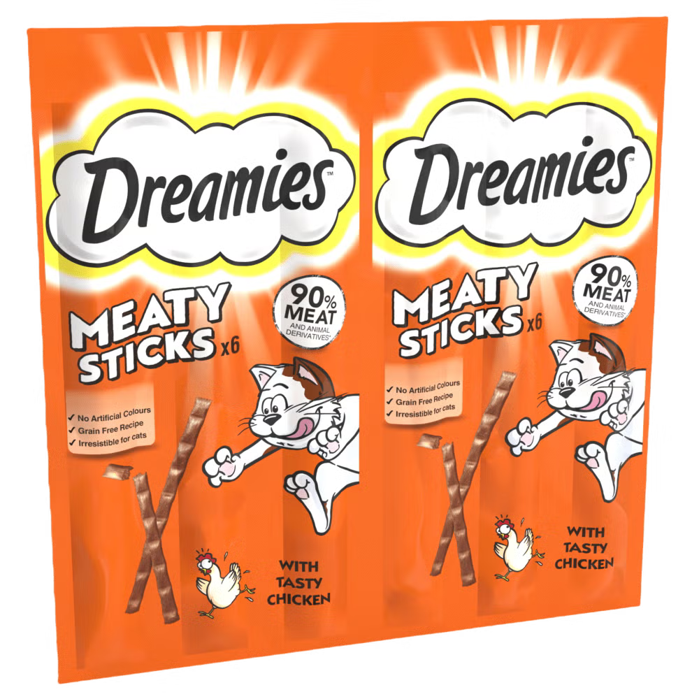 Dreamies: Cat Meaty Sticks Chicken 30gm