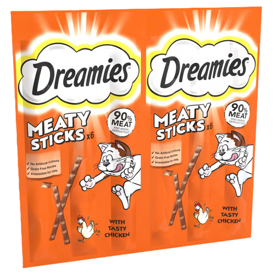 Dreamies: Cat Meaty Sticks Chicken 30gm