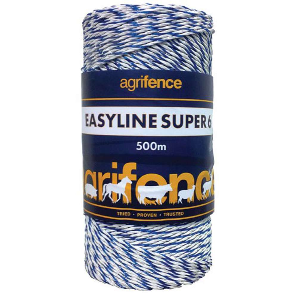 Agrifence: Easyline Super 6 White Polywire 250m