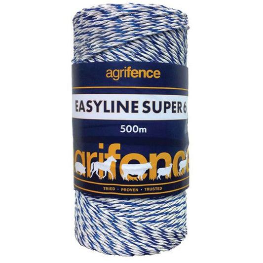 Agrifence: Easyline Super 6 White Polywire 250m