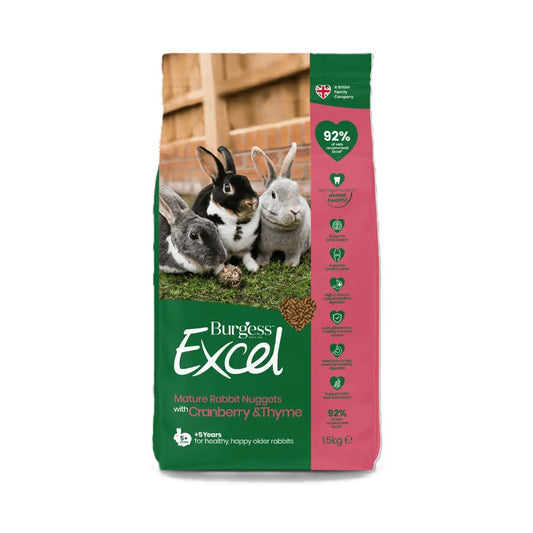 Burgess Excel: Mature Rabbit 5+ Nuggets With Cranberry & Thyme 1.5kg