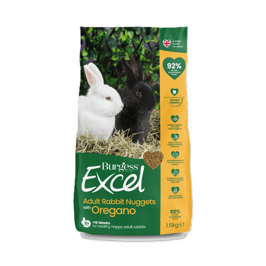 Burgess Excel: Adult Rabbit Nuggets With Oregano 1.5kg