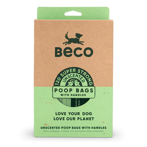 Beco: Unscented Degradable Handle Poop Bags 120''s