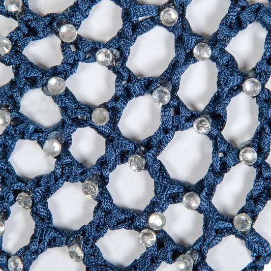 HKM Hairnet With Imitation Diamonds: Blue