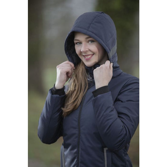HKM Style Heating Elegant Coat Deep Blue
