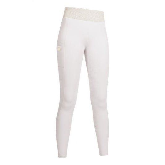 HKM Ladies Lavender Bay Full Seat White Tight