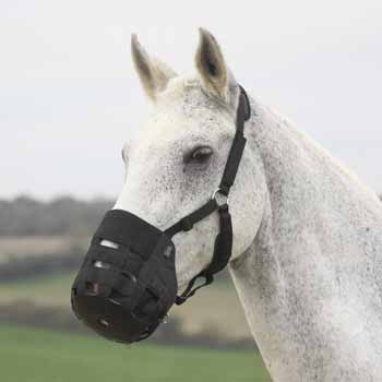 Shires Nylon Black Grazing Muzzle