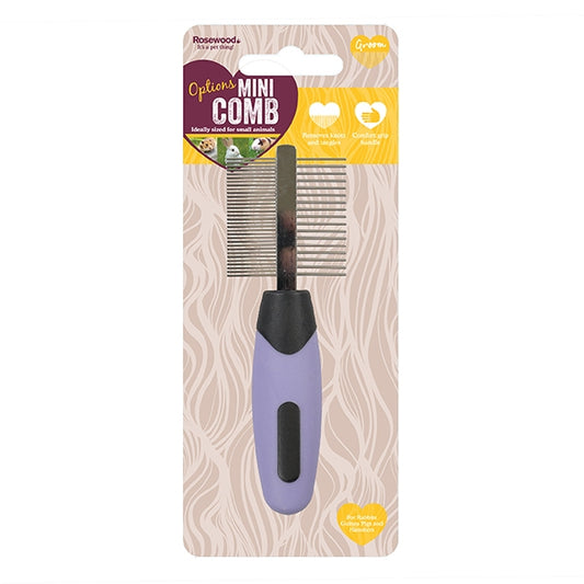 Rosewood Options: Double Sided Small Animal Mini Comb