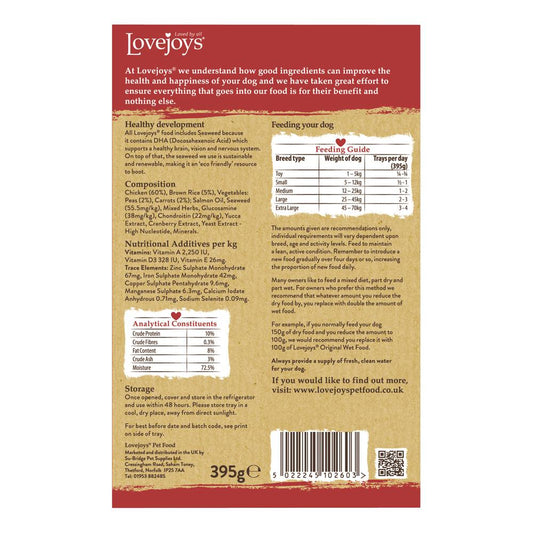 Lovejoys: Adult Tray Chicken Rice & Veg 395gm