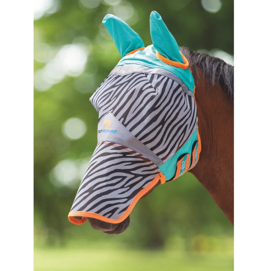 Shires Zebra Print Mesh Fly Mask