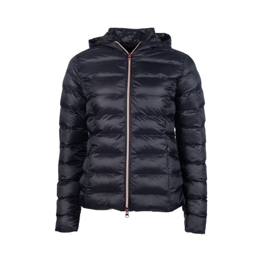 HKM Lena Quilted Jacket W/ Hood Black/Rose Gold