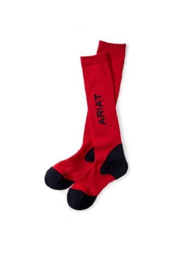 Ariat Tek Performance Socks: Navy/Red