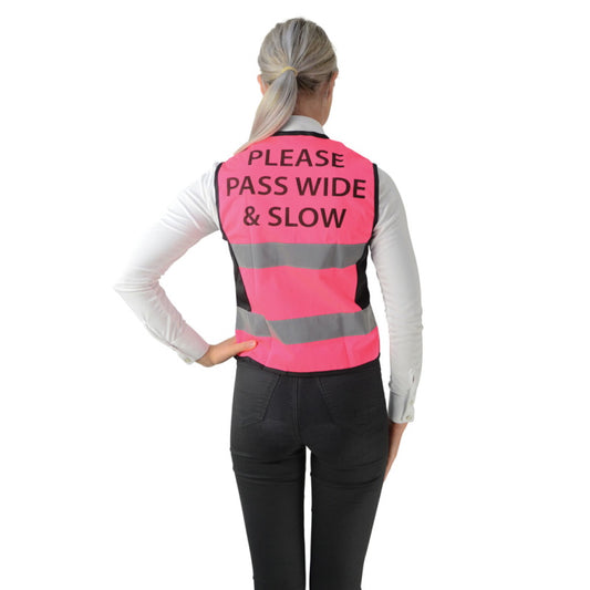 HyVIZ Waistcoat - Please Pass Wide & Slow Pink/Black