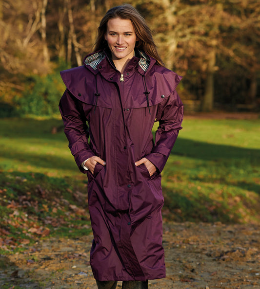 Champion Sandringham Waterproof Long Coat Plum