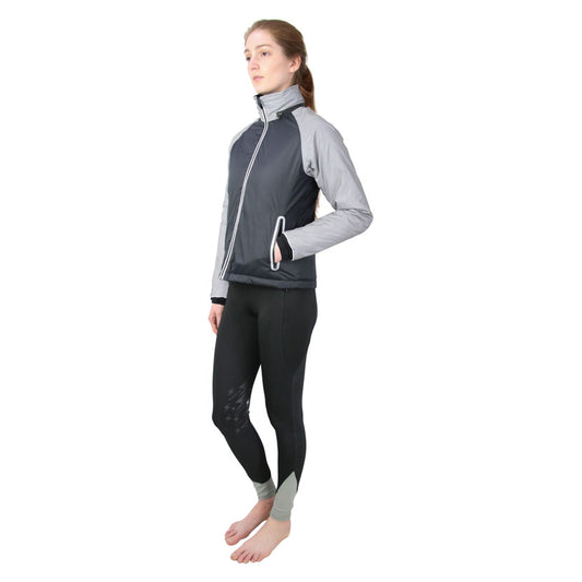Hy Equestrian Silva Flash Waterproof Padded Jacket Black/Silver