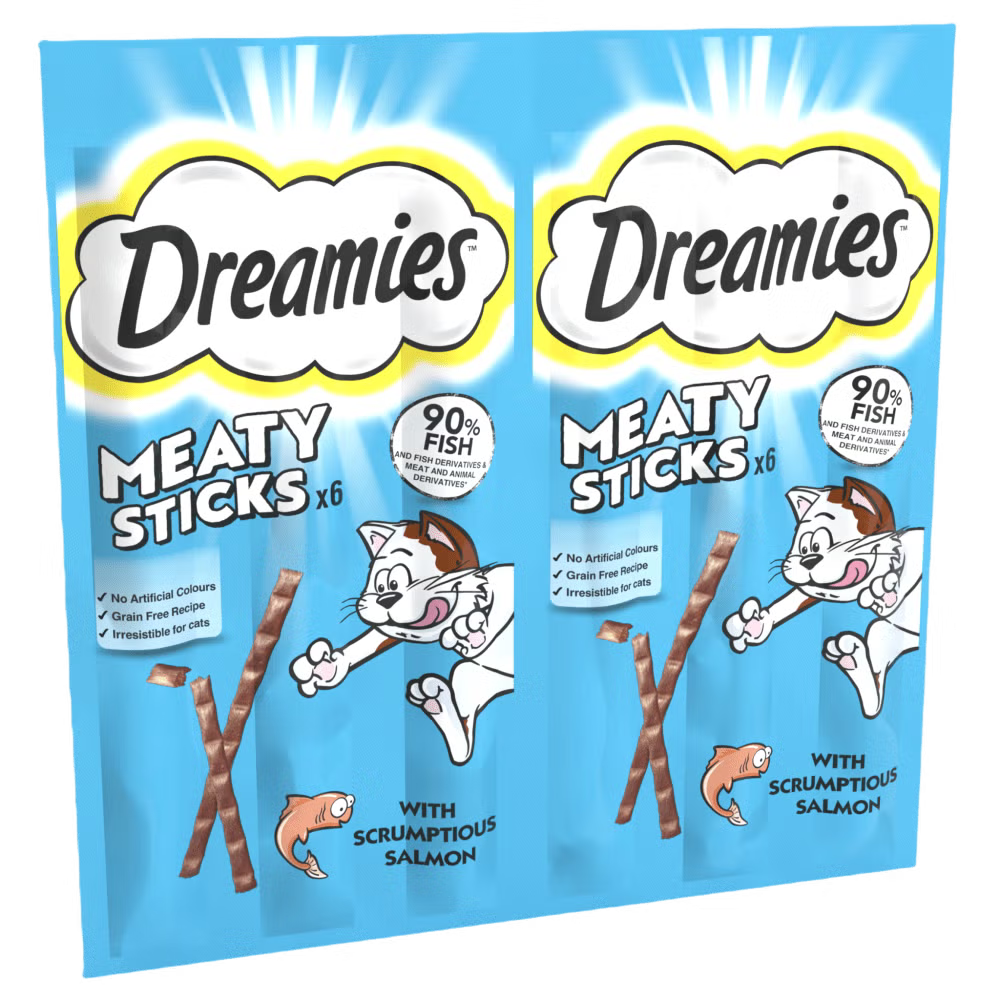Dreamies: Cat Meaty Sticks Salmon 30gm