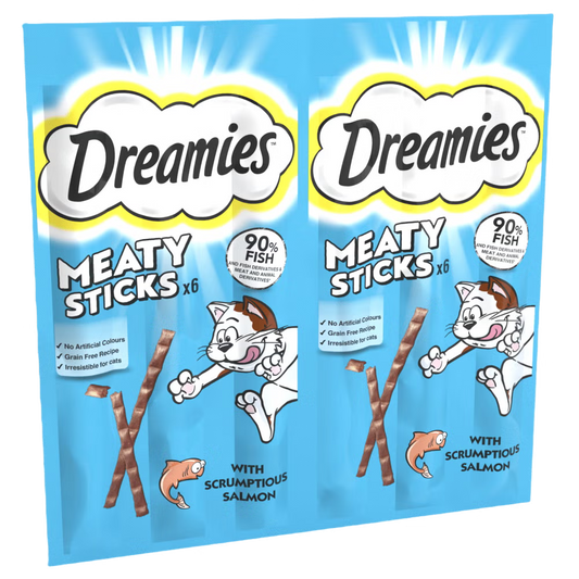 Dreamies: Cat Meaty Sticks Salmon 30gm