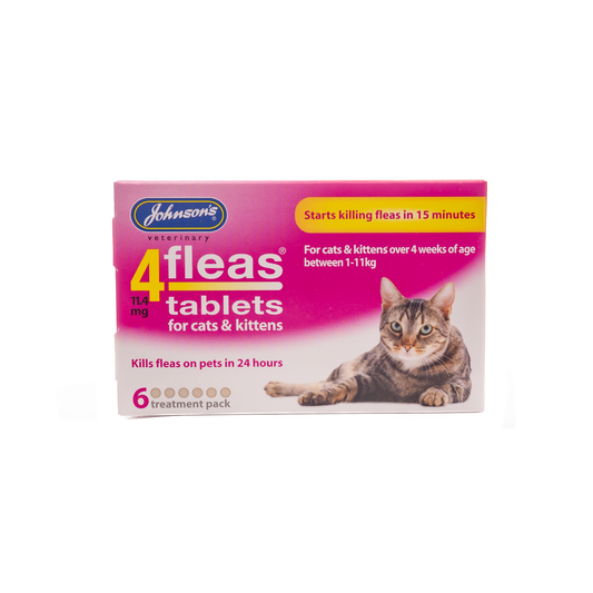Johnsons: 4 Fleas Tablets For Cats 6''s