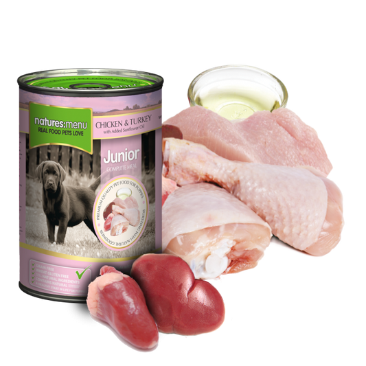 Natures Menu: Junior Chicken & Turkey Can 400gm